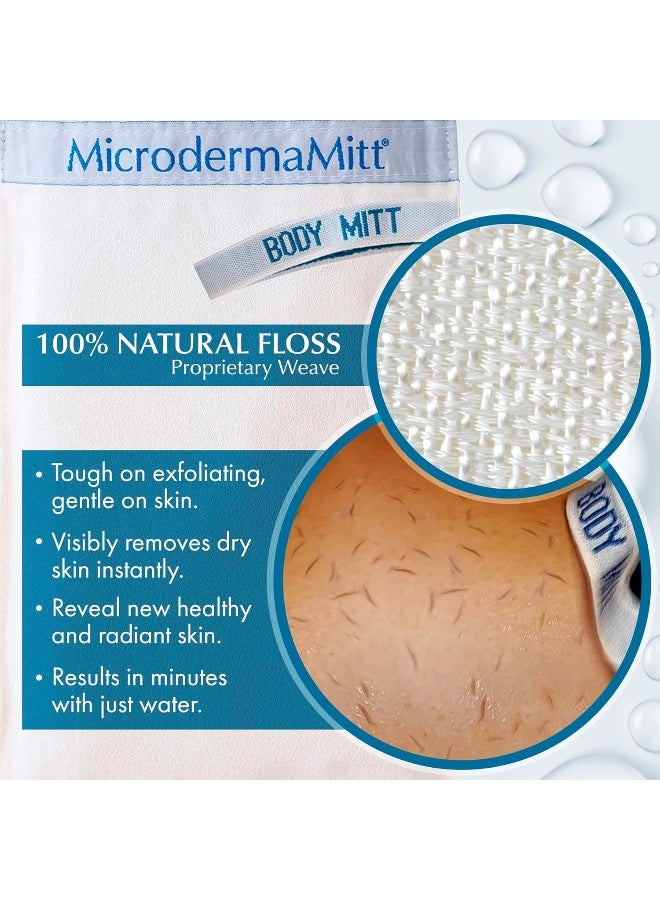 MicrodermaMitt Original Deep Exfoliating Mitt for Body - Premium Turkish Kessa Dead Skin Remover & Body Exfoliator for Keratosis Pilaris & Self-Tan Removal, Natural Skin Care Glove for Smooth Skin - Image 2